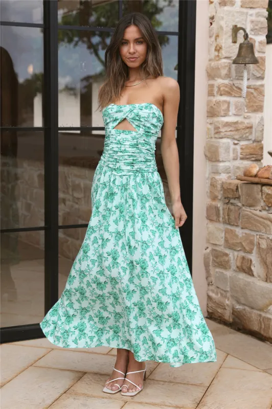 When I Dream Maxi Dress Green sold by Fortunate One