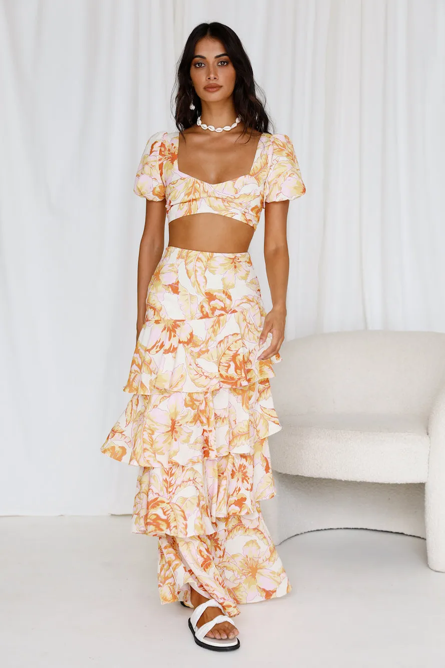 SEVEN WONDERS Tropicana Maxi Skirt Citrus Floral sold by Fortunate One product image thumbnail 5