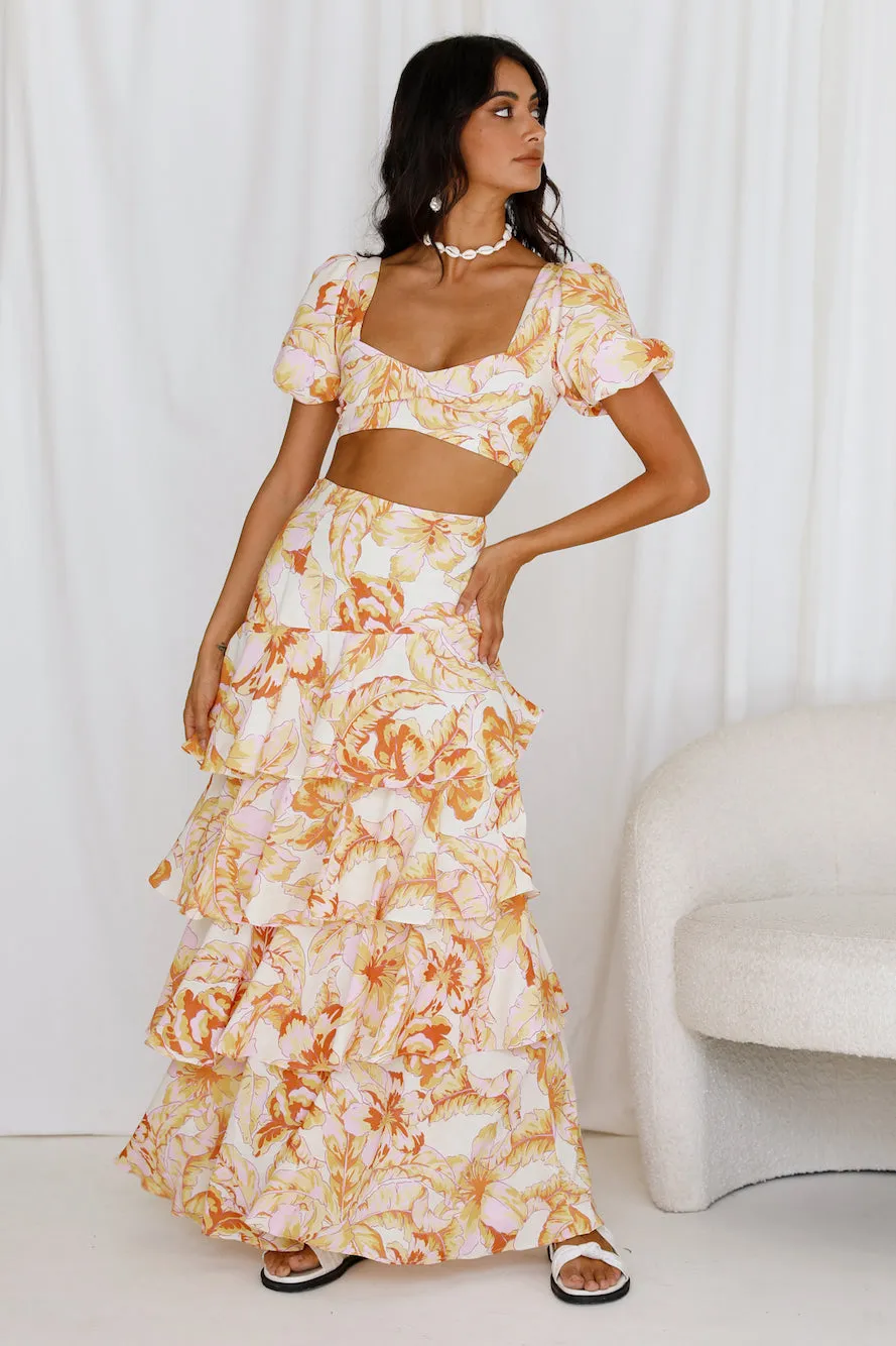 SEVEN WONDERS Tropicana Maxi Skirt Citrus Floral sold by Fortunate One product image thumbnail 2