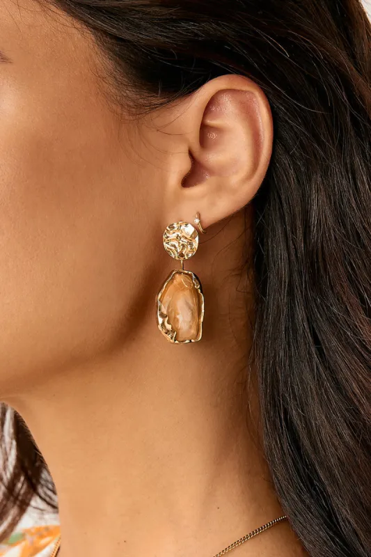 Venecia Earrings Gold sold by Fortunate One