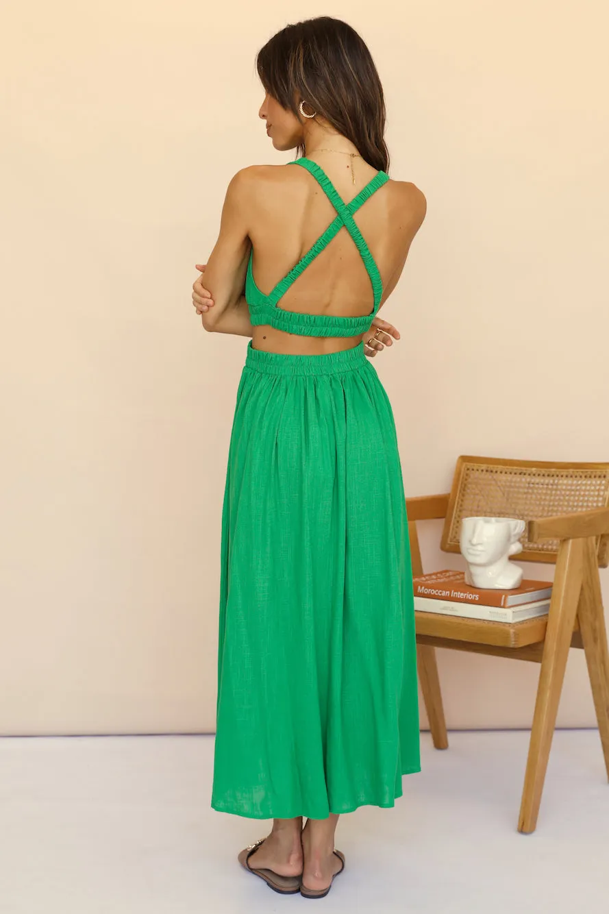 Best With Time Maxi Dress Green sold by Fortunate One product image thumbnail 5