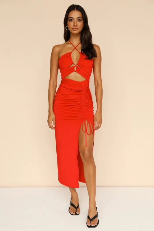 Stay Tonight Maxi Dress Red sold by Fortunate One