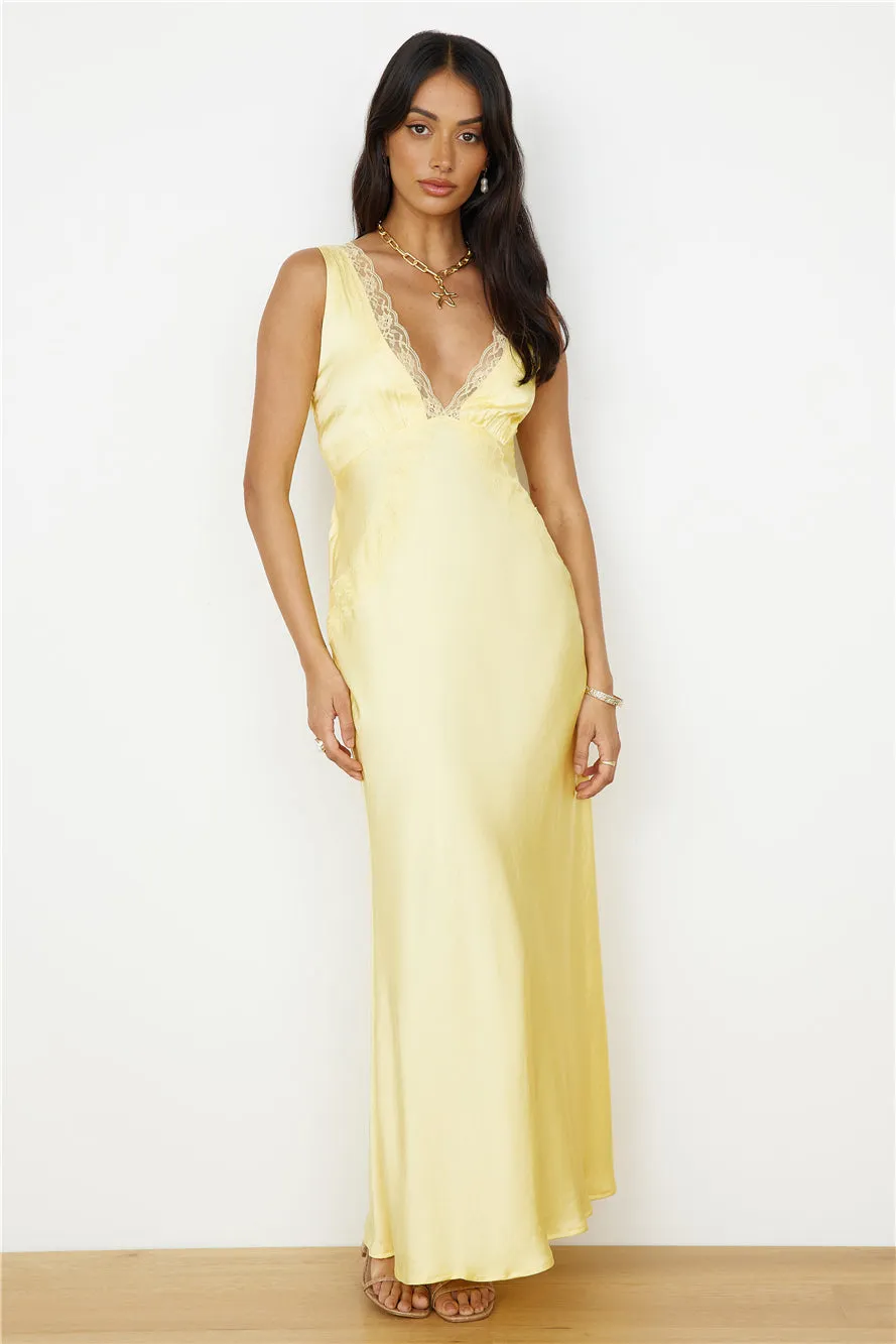 Dreaming Desire Maxi Dress Yellow sold by Fortunate One