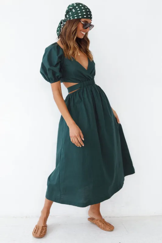 No Matter Maxi Dress Forest Green sold by Fortunate One