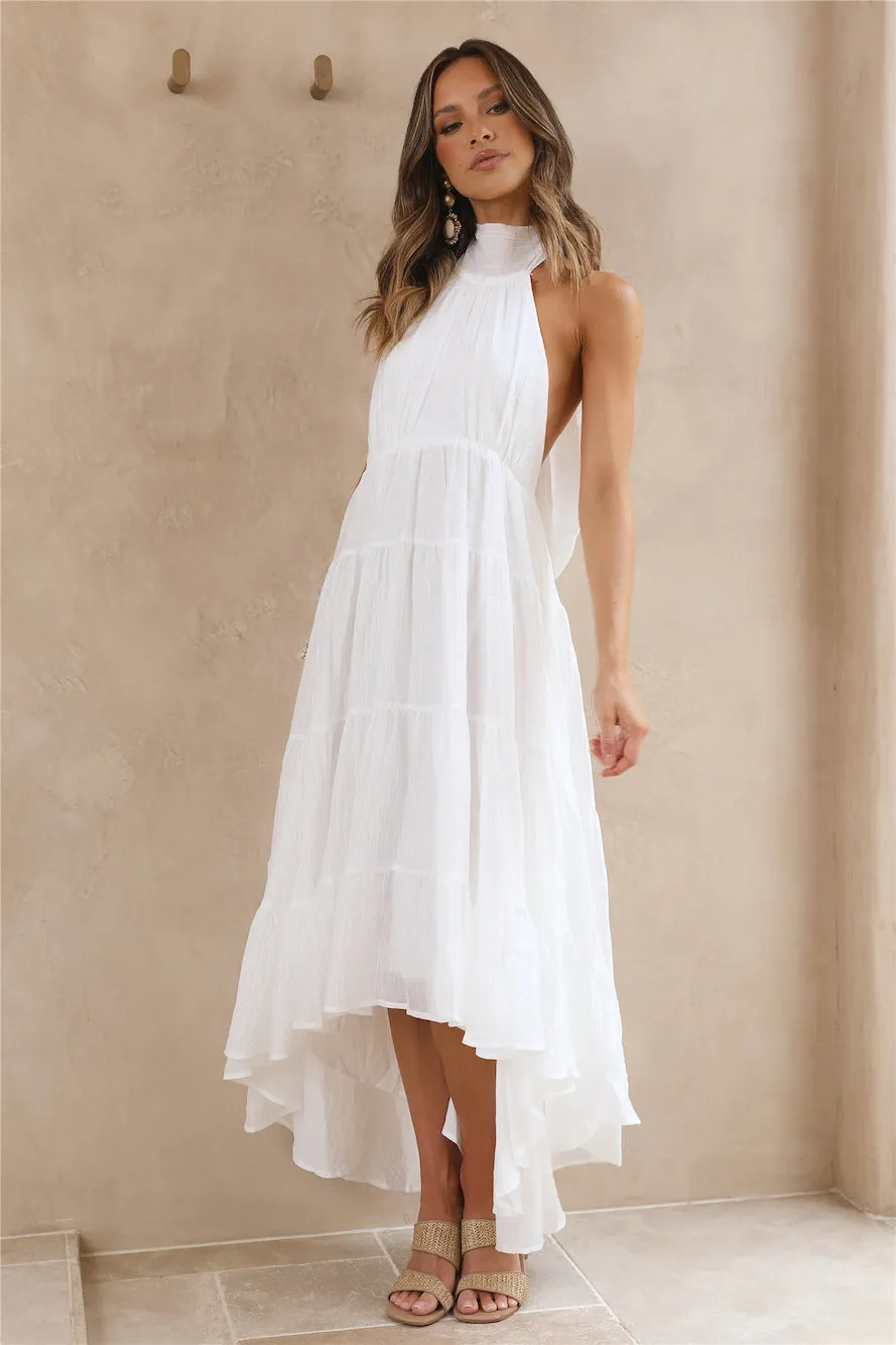 Spring Sunsets Maxi Dress White sold by Fortunate One