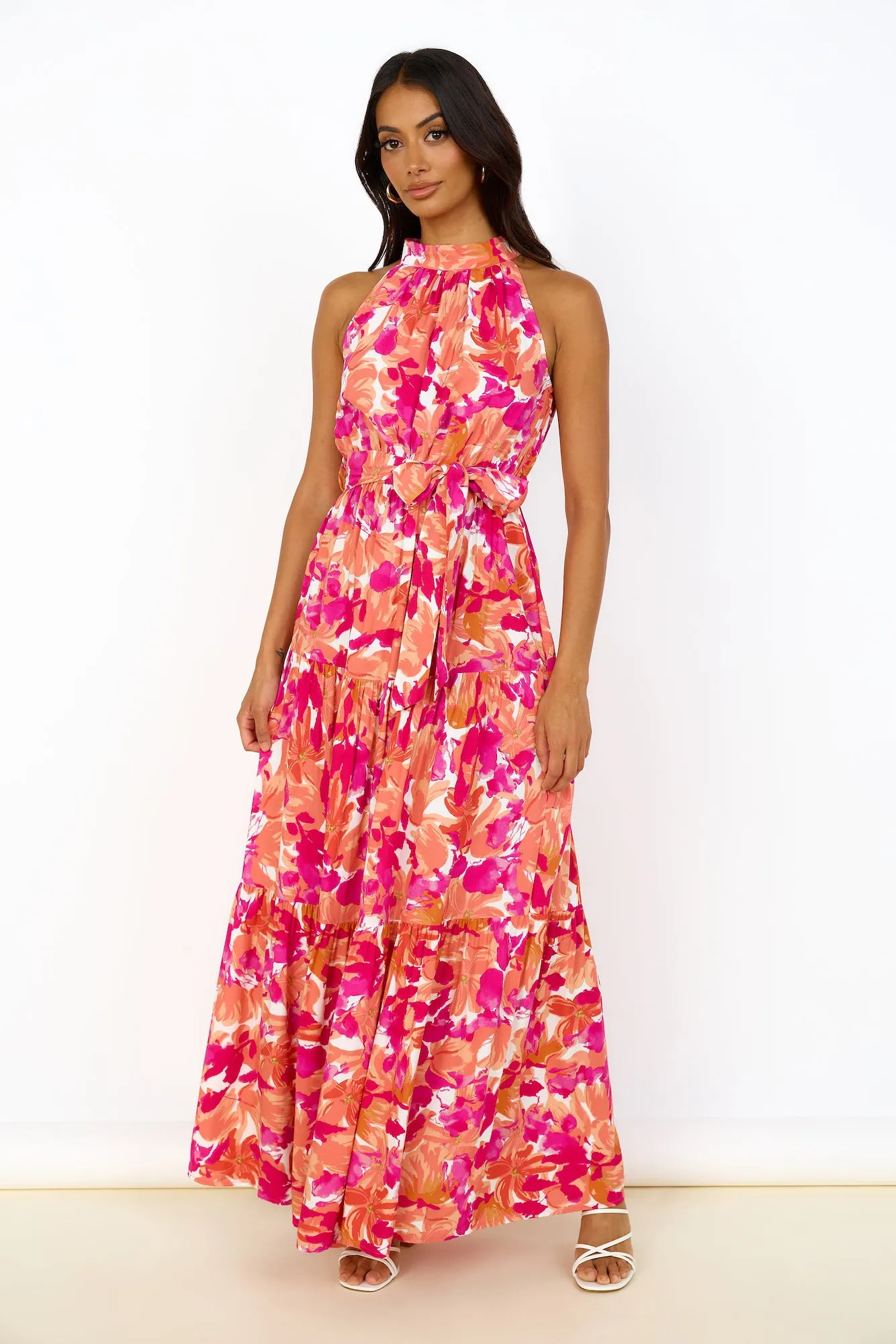 Peach Pie Maxi Dress Pink sold by Fortunate One