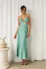 Century Celebrations Maxi Dress Aqua sold by Fortunate One