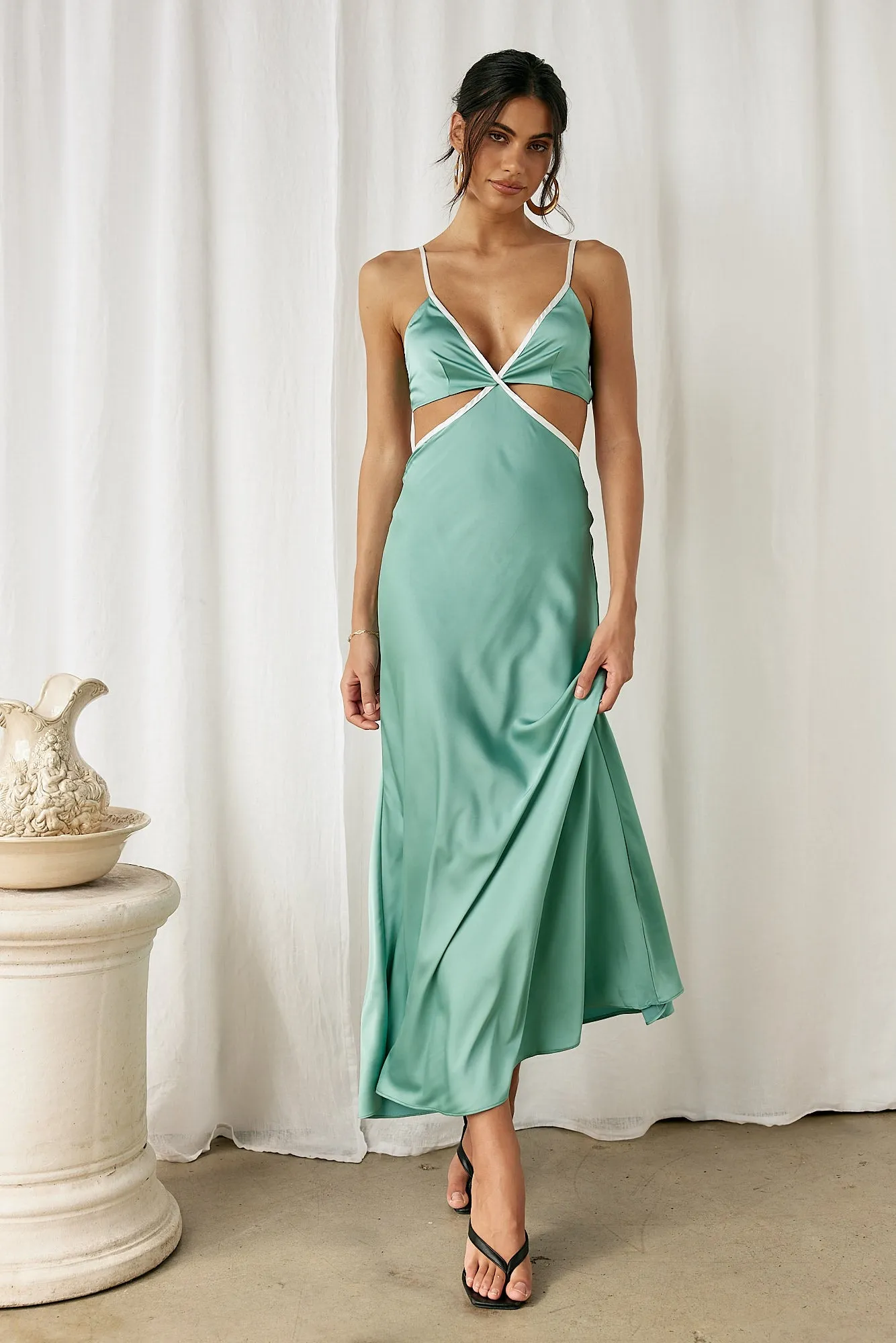 Century Celebrations Maxi Dress Aqua sold by Fortunate One product image thumbnail 4