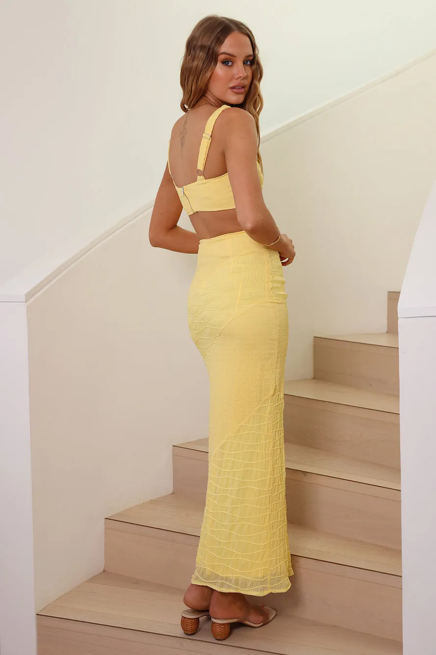 Picnic On The Beach Maxi Skirt Yellow sold by Fortunate One product image thumbnail 3