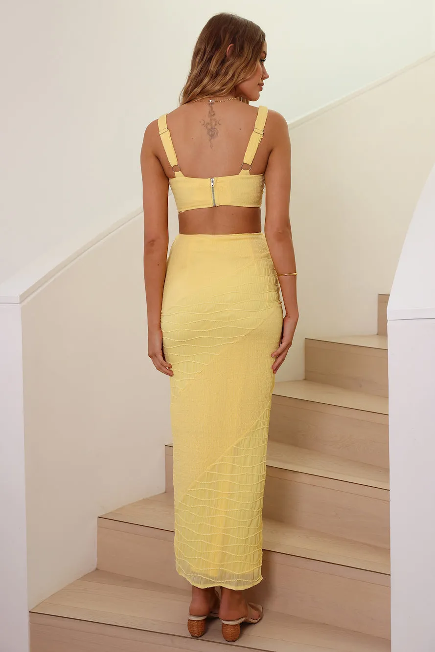 Picnic On The Beach Maxi Skirt Yellow sold by Fortunate One product image thumbnail 4