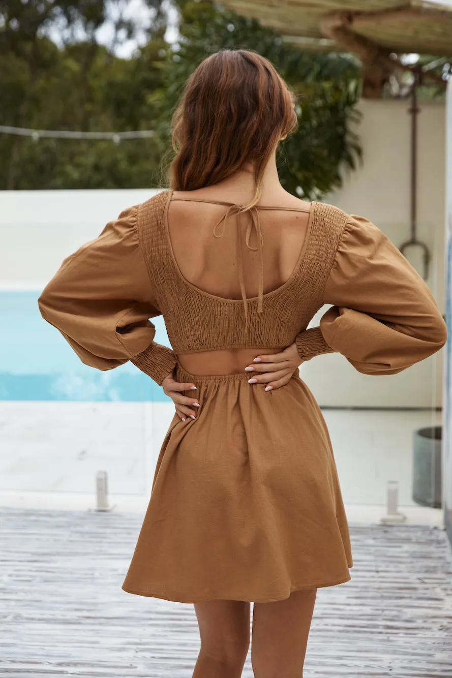 Summer Sand Dress Brown sold by Fortunate One product image thumbnail 2