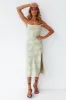 Leora Midi Dress Green sold by Fortunate One