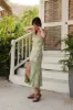 Leora Midi Dress Green sold by Fortunate One