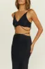 Tropical Nights Maxi Skirt Black sold by Fortunate One