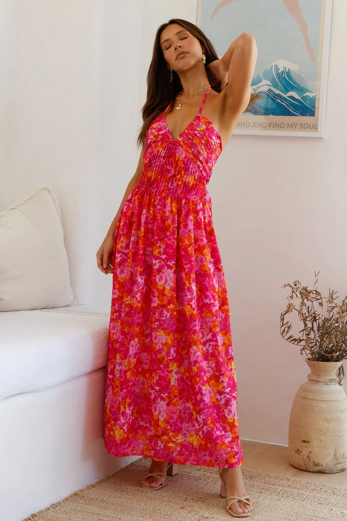 Cross My Heart Maxi Dress Pink sold by Fortunate One product image thumbnail 4
