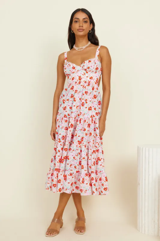 Vivid Daydreams Maxi Dress Pink sold by Fortunate One
