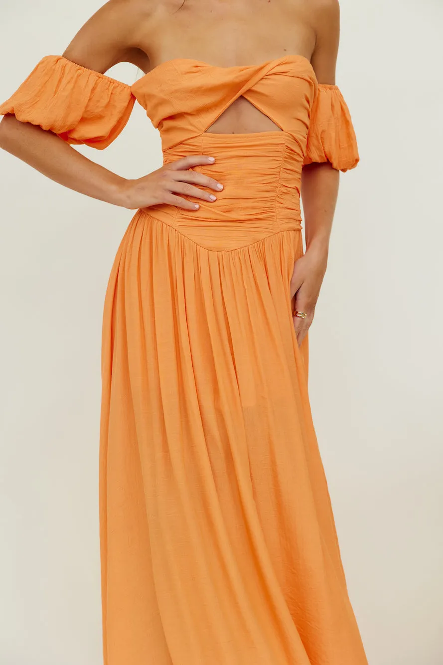 Clementine Maxi Dress Orange sold by Fortunate One product image thumbnail 3