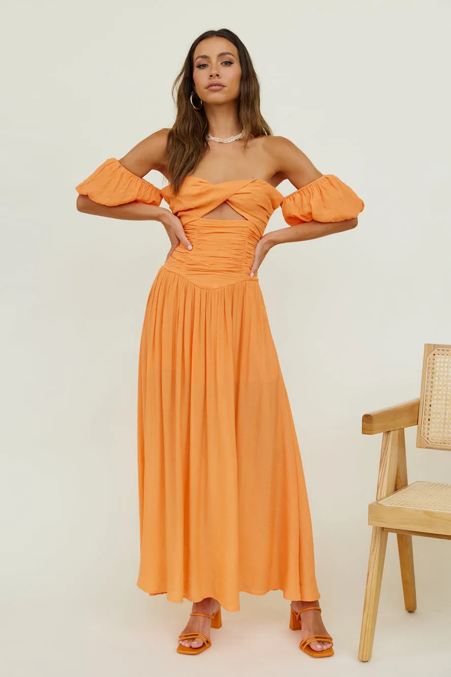 Clementine Maxi Dress Orange sold by Fortunate One