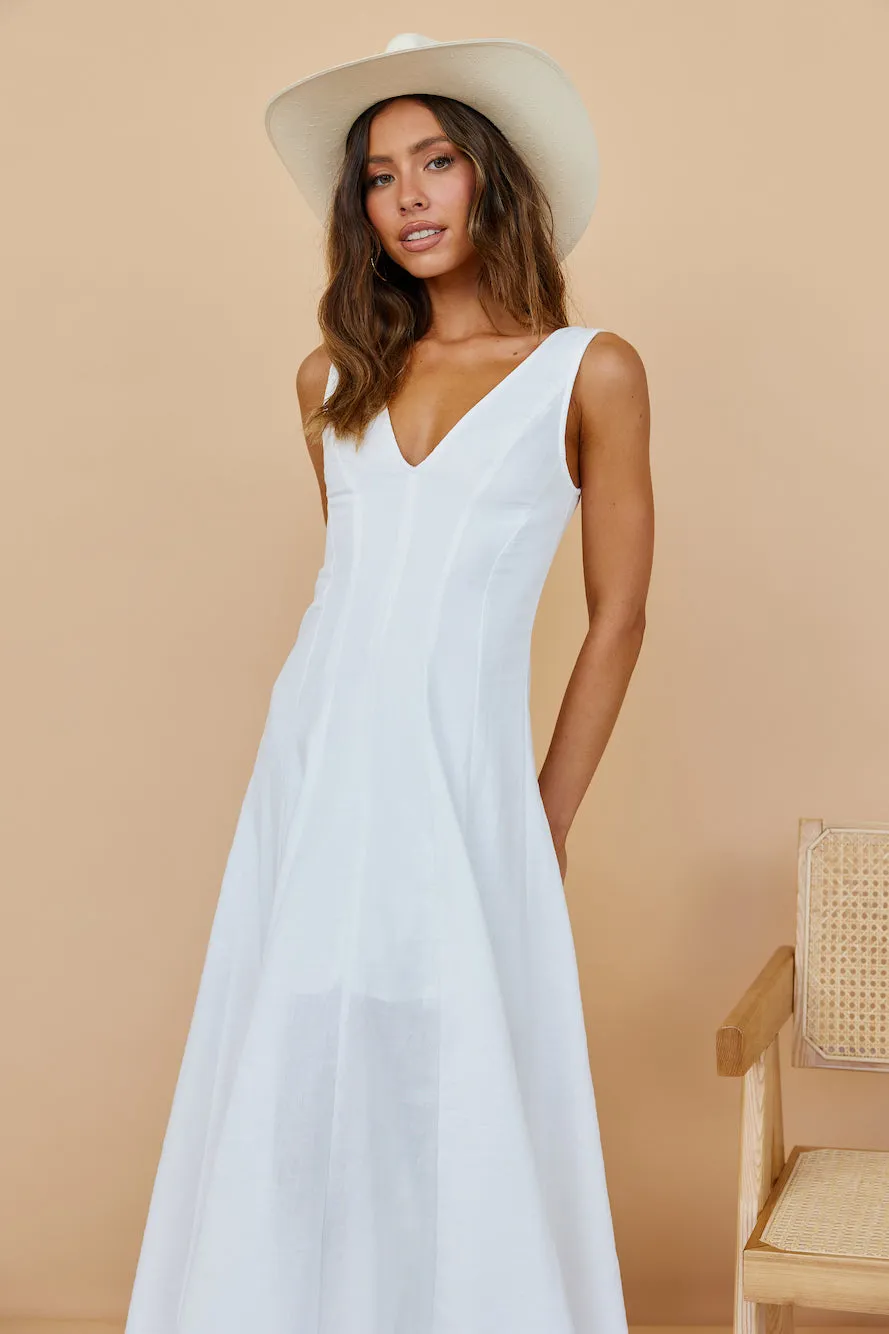 Open Meadows Maxi Dress White sold by Fortunate One