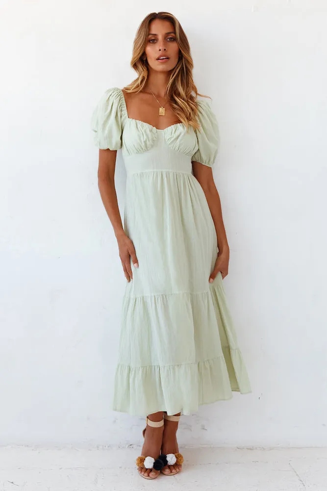 Summer Road-trip Maxi Dress Sage sold by Fortunate One product image thumbnail 3