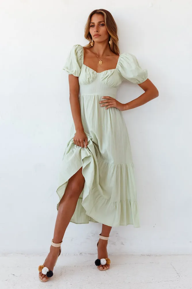 Summer Road-trip Maxi Dress Sage sold by Fortunate One product image thumbnail 4