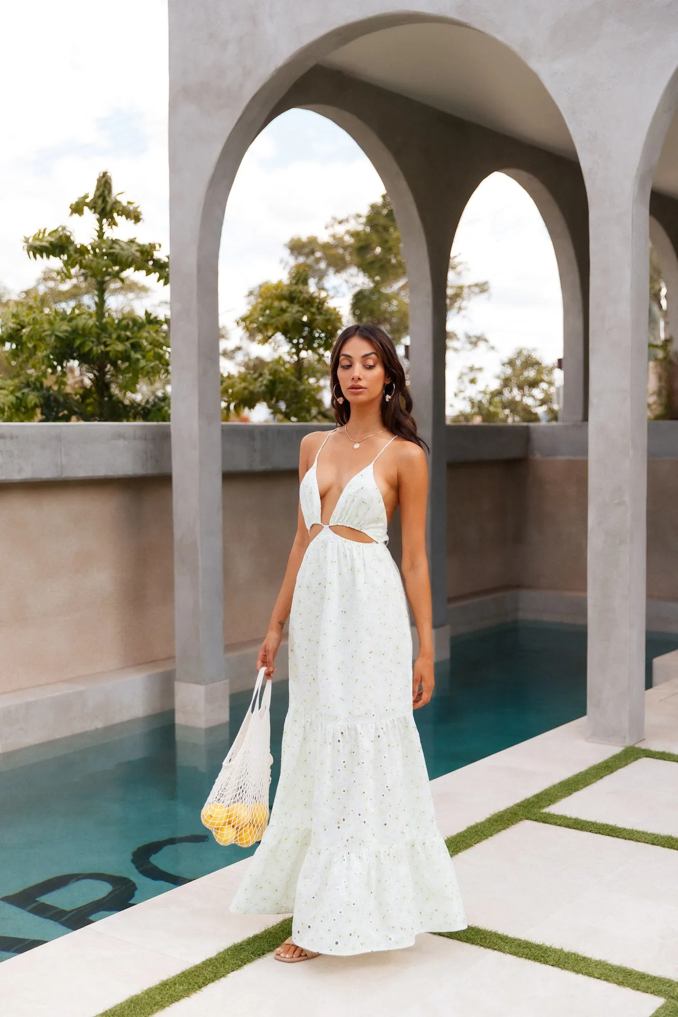 HELLO MOLLY Trust My Words Maxi Dress Green sold by Fortunate One product image thumbnail 4