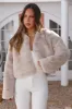 Day By Day Faux Fur Cropped Jacket Beige sold by Fortunate One