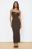 Timeless Treasures Maxi Dress Brown sold by Fortunate One