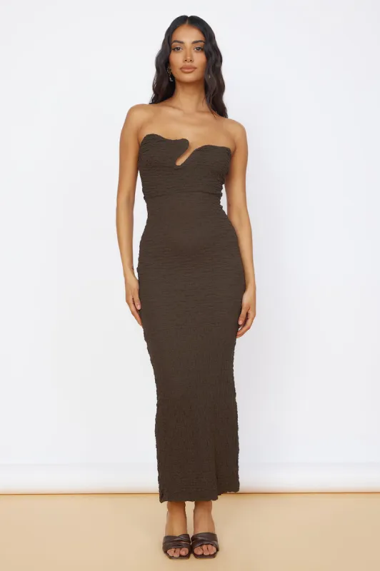 Timeless Treasures Maxi Dress Brown sold by Fortunate One
