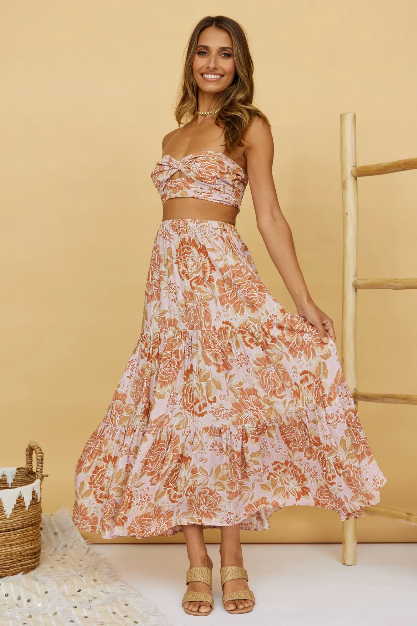 Ashland Maxi Skirt Pink sold by Fortunate One product image thumbnail 3