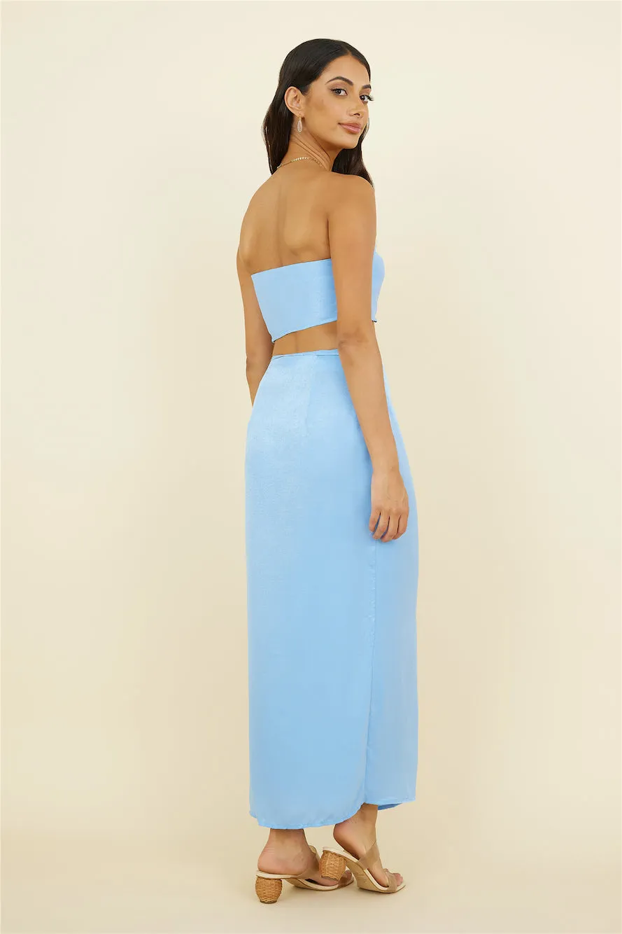 The Right Place Maxi Skirt Blue sold by Fortunate One product image thumbnail 4