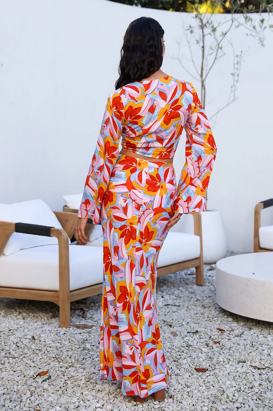 Smells Like Summer Maxi Skirt Orange sold by Fortunate One product image thumbnail 3