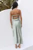 Laced With Gold Maxi Dress Sage sold by Fortunate One