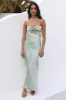 Laced With Gold Maxi Dress Sage sold by Fortunate One