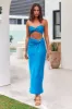 Star In The Night Maxi Skirt Blue sold by Fortunate One