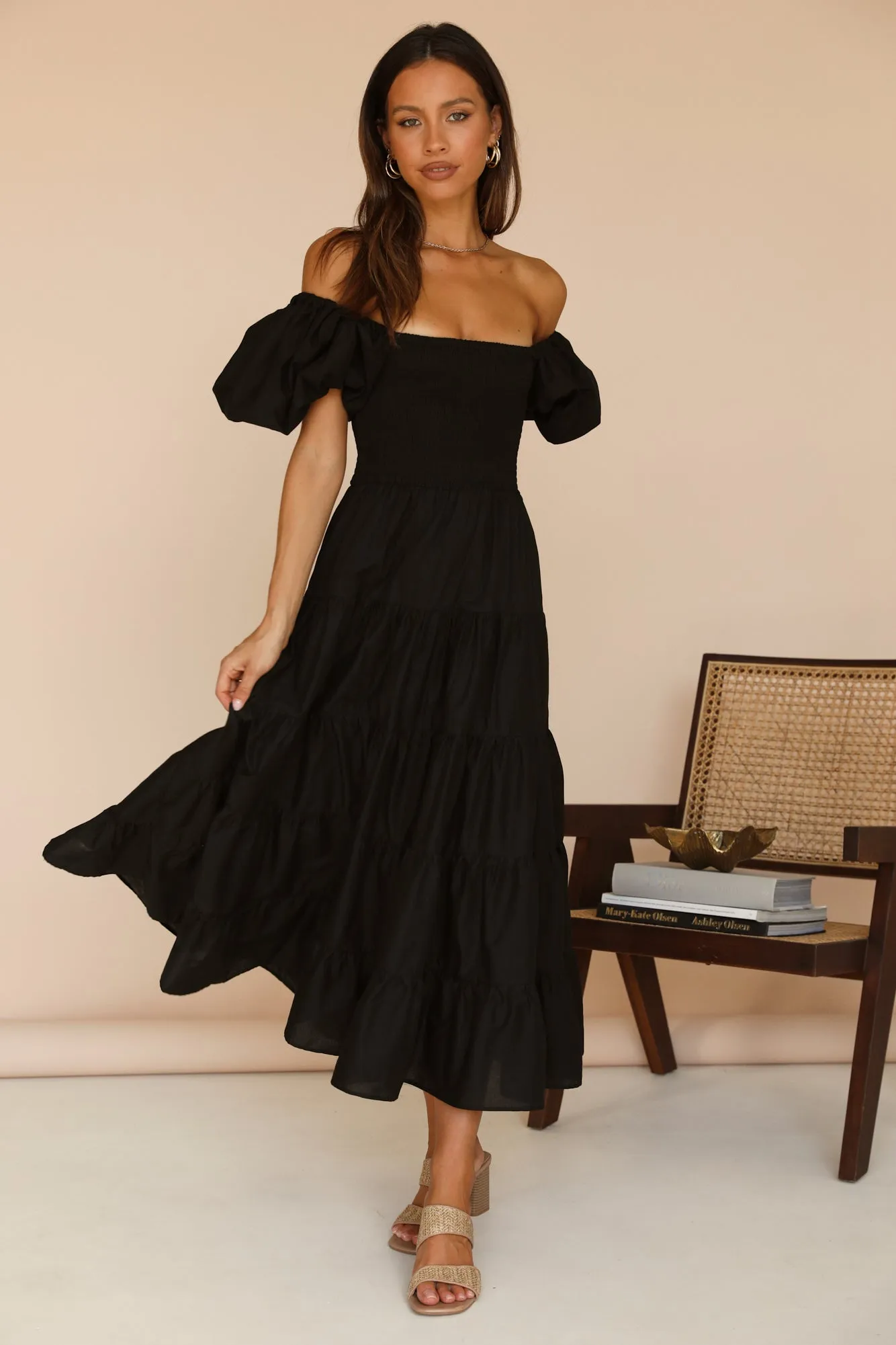Adela Maxi Dress Black sold by Fortunate One product image thumbnail 3