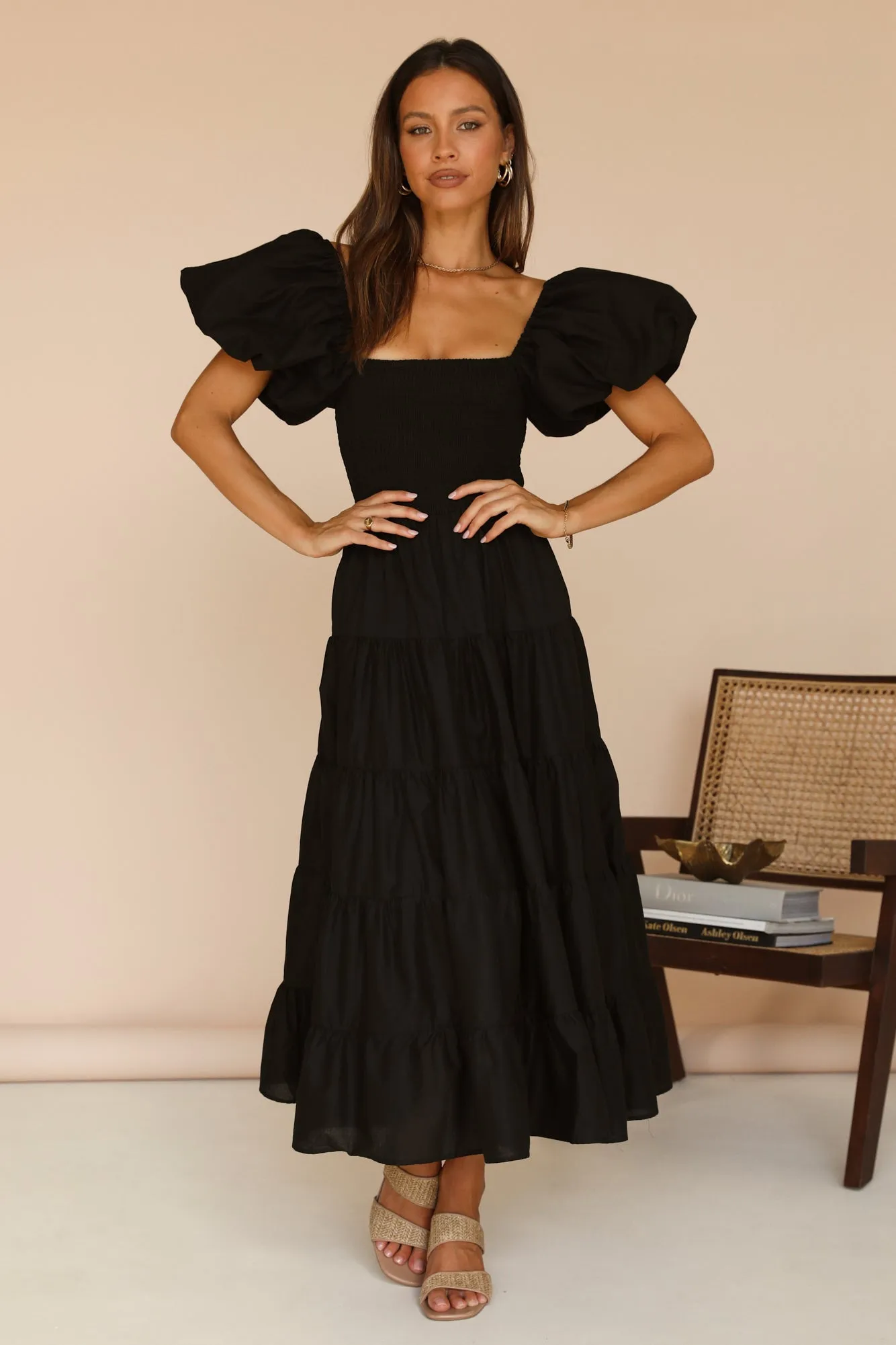 Adela Maxi Dress Black sold by Fortunate One product image thumbnail 4