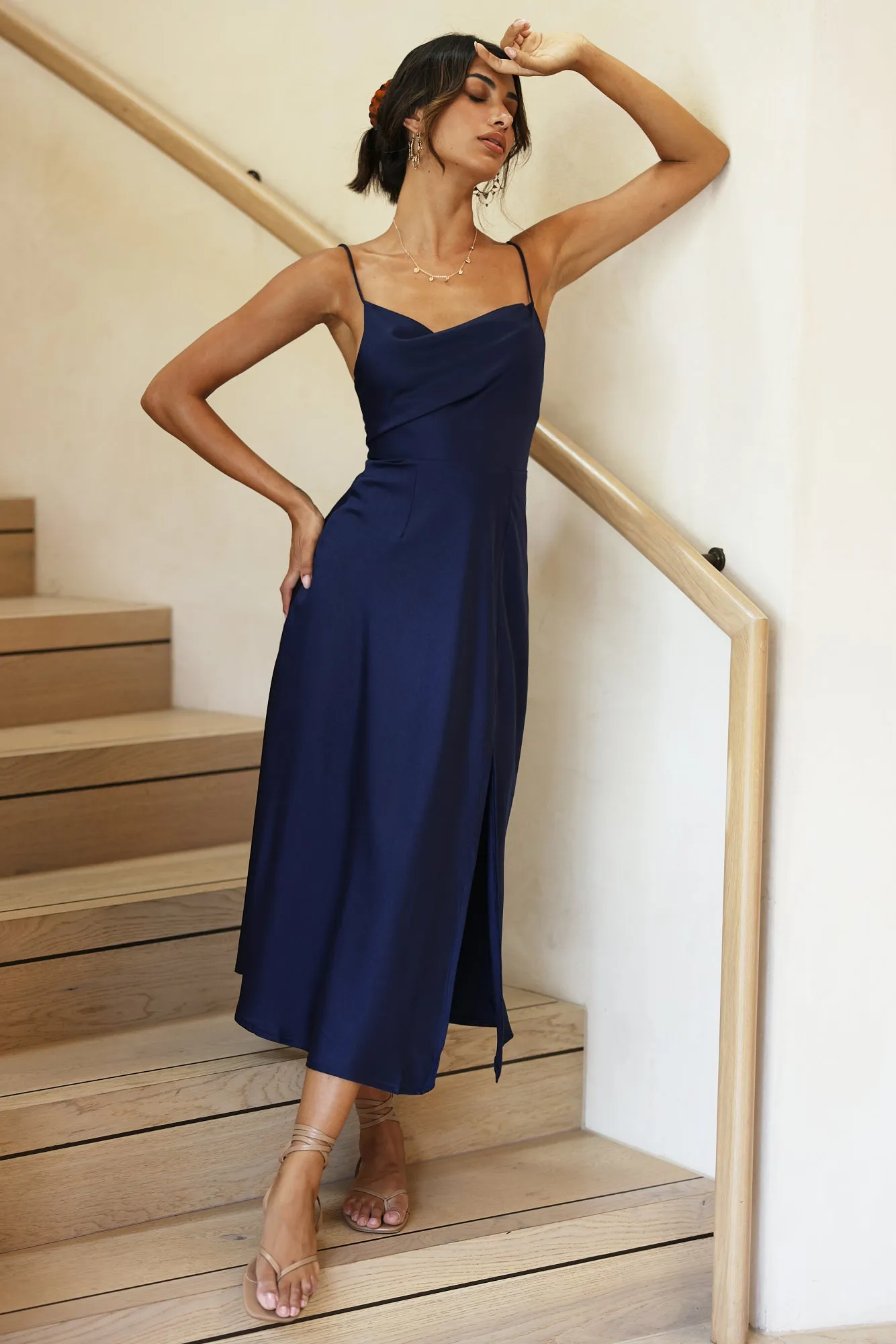 Love Games Maxi Dress Navy sold by Fortunate One product image thumbnail 4