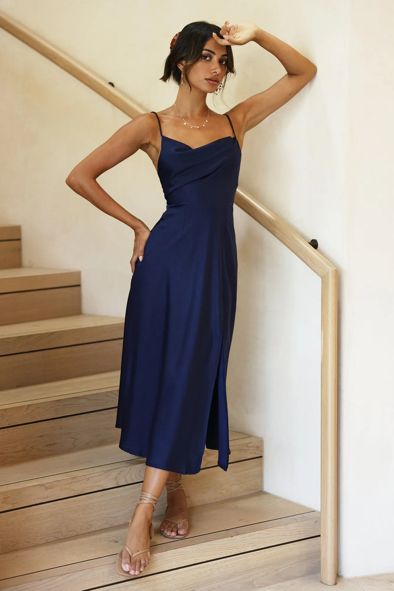 Love Games Maxi Dress Navy sold by Fortunate One product image thumbnail 5