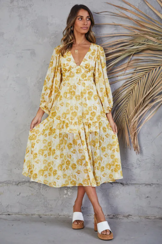 Like A Sunflower Maxi Dress sold by Fortunate One