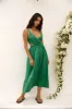 FORTUNATE ONE All The Girls Linen Maxi Dress Green sold by Fortunate One