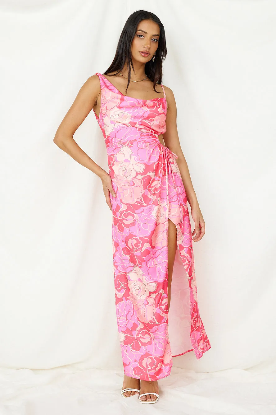 Strawberry Sunset Maxi Dress Pink sold by Fortunate One product image thumbnail 3