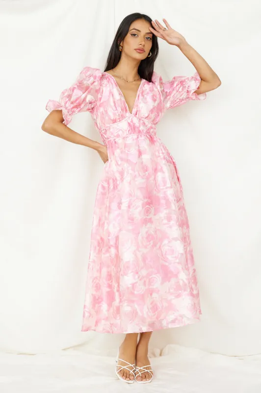 My Juliet Midi Dress Pink sold by Fortunate One