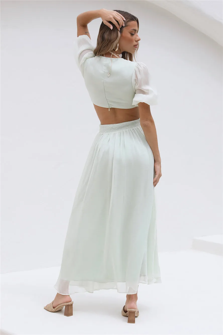 Ocean Ripples Maxi Dress Green sold by Fortunate One product image thumbnail 4