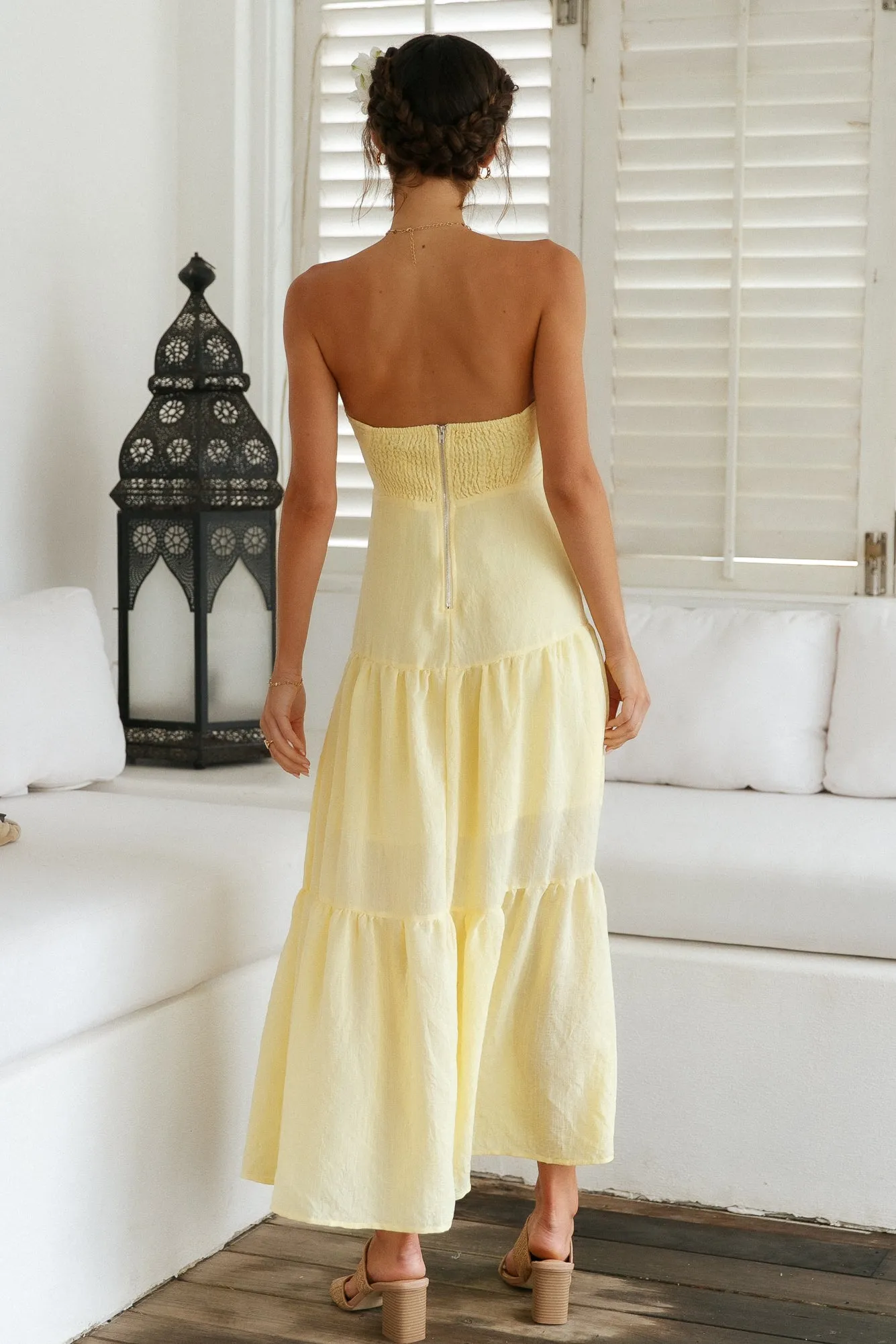 Free Falling Maxi Dress Yellow sold by Fortunate One product image thumbnail 5