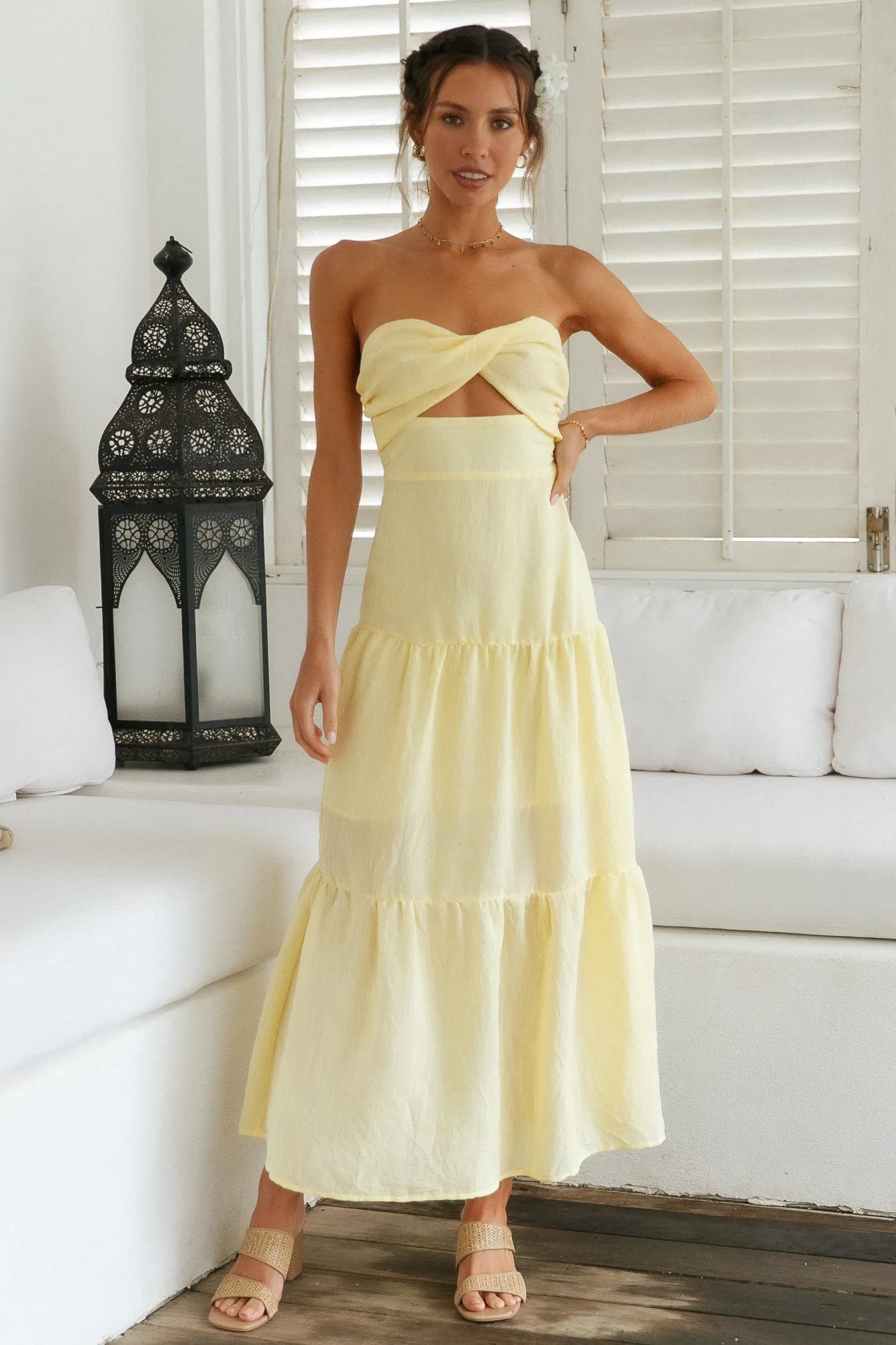 Free Falling Maxi Dress Yellow sold by Fortunate One