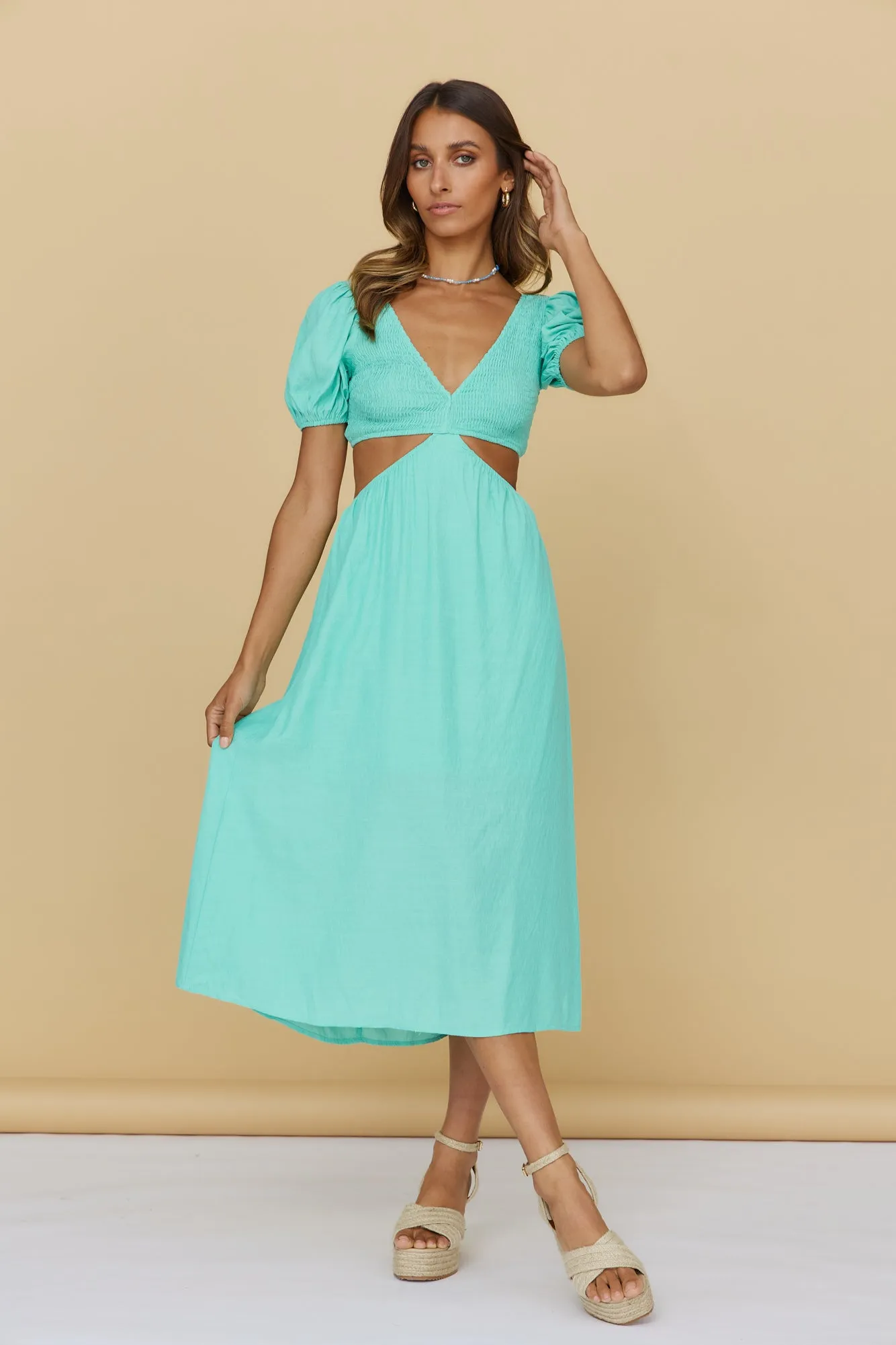 One Fine Day Maxi Dress Mint sold by Fortunate One product image thumbnail 4