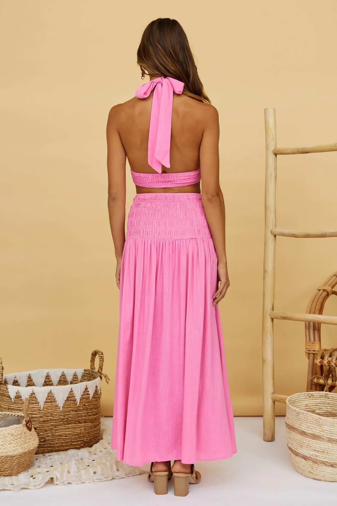 Summer Love Maxi Skirt Pink sold by Fortunate One product image thumbnail 4