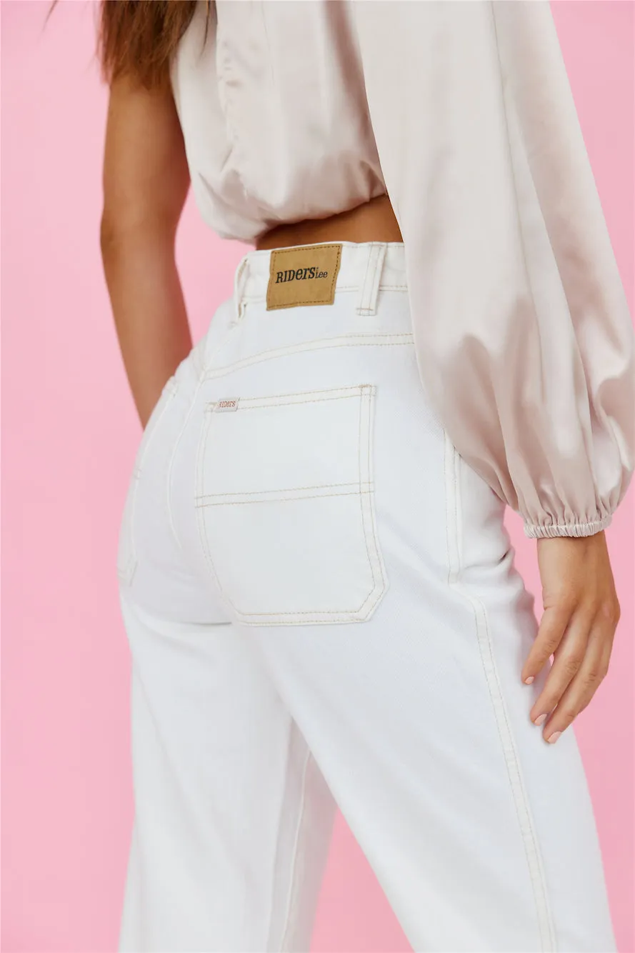 RIDERS BY LEE Hi Straight Long Carpenter Vintage White sold by Fortunate One product image thumbnail 4