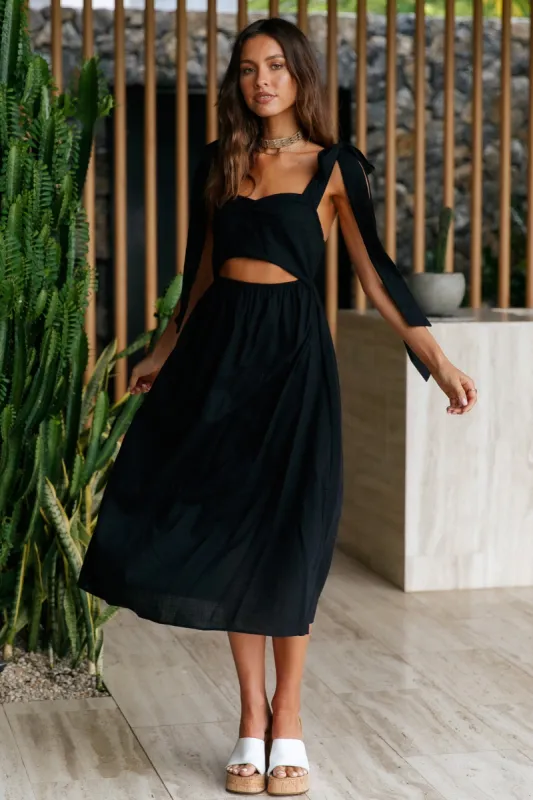 Lost In The Dream Maxi Dress Black sold by Fortunate One